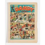 Dandy 56 (Dec 24 1938) Xmas issue. Bright, fresh colours, some narrow cover overhang pieces missing.