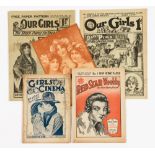 Our Girls No 1 (1915) wfg colour plate, Our Girls No 1 (New Series 1919), Girls Cinema 1 (1920)