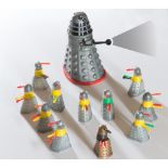 Eleven Dalek Swapits (1965) by Cherilea Toys with Louis Marx Dalek (1965) 6½" tall lacking battery