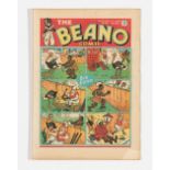 Beano No 29 (1939). Bright fresh cover with lower corner piece 1 x 1½" torn away. Cream pages [fn-]