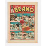 Beano No 22 (1938). Bright cover with 4 ins tear by lower spine. Cream/light tan pages with some