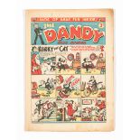 Dandy 204 (Xmas 1941). Propaganda war issue. Bright cover colours with small piece missing from