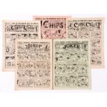 1930s Special Editions. Chips 1932 Fireworks, Comic Cuts 1931 Fireworks & 1932 Xmas, Joker 1930