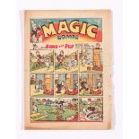 Magic Comic No 7 (1939). Good colour cover with one inch tear to margin overhang and several other