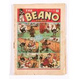 Beano No 29 (1939). Bright covers with narrow lower corner pieces missing and overall wear. Some