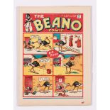 Beano Comic No 5 (1938). Bright cover with small red printer smudge to lower margin. Quarter inch