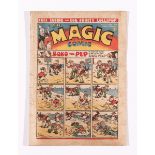 Magic Comic No 3 (1939). Some grubbiness and tears to front/back cover with no loss, light tan pages