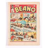 Beano No 26 (1939). Bright covers with 2 ins lower margin tear. Cover overhang edge tears with ½ ins