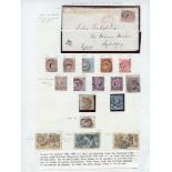 Collection on leaves with GB used in Constantinople incl. 1879 envelope bearing 2½d Pl.13 used '