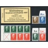 1927 (Nov) Hindenburg exploded 1m50 booklet (pane & covers) SG.SB22 (Cat. £400), plus the basic