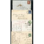 RAILWAY POSTMARKS collection of PPC's & covers neatly presented in a multi ring album, mainly QV-