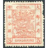 1878-83 Large Dragon 3ca wider setting, very fresh M, perfs a little irregular at right, SG.5. (1)