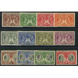 1932 Tercentenary set, fresh M, SG.84/95. (12) Cat. £500 Symbol:  J