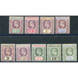 1902 CCA set, fresh M, SG.20/28. (9) Cat. £120 Symbol:  J