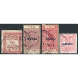 COLLECTION in album - 1893 1½d & 10d U, Queen & Torea vals to 10d, 1920 to 1s U, 1921 set of 5 to £1
