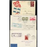 1936-53 collection of first flight covers (15) written up on leaves incl. 1936 July 13th DNLO