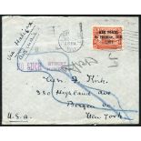 1921 35c Air on cover to New York, shows variety 'no stop after 1921' tied by St. Johns wavy