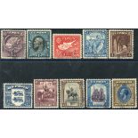 1928 Anniversary set, VFU, SG.123/132. (10) Cat. £400 Symbol:  C