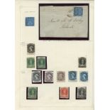 CANADA & PROVINCES collection in album with New Brunswick 1851 3d U, 1860-63 1c (3), 2c (3), 5c (