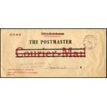 1937-54 with 1937 5d + 3d franking reg envelope 1st flight Cairns - Normantown - Burketown,