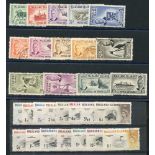 1952 &1960 Defin sets, both VFU, SG.172/185 & 193/207 (29) Cat. £150.  Symbol:  C