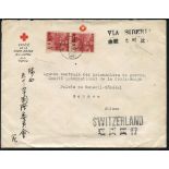 JAPANESE OCCUPATION 1941 envelope headed 'Societe de la Croix-Rouge du Japan/Tokio' addressed to the