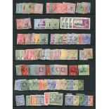 BRITISH HONDURAS collection on hagner page. Useful QV types with vals to 1s (2) incl. 4d mauve M,
