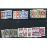 GOLD COAST on leaves. 1884 to 1s M, 1902 5s M, KGV vals to 2/6d U & to 5s M, 1928 1½d to 2s M,