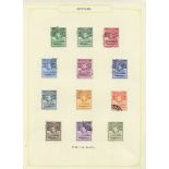 BRITISH COMMONWEALTH - COLLECTION BALANCE ON LEAVES incl. British Levant, Basutoland 1938 set to 10s