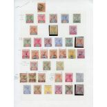 Collection on leaves incl. Mauritius 3d (SG.Z19) U B64, 1890-92 Die I to 96c, Die II to 16c M,