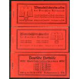 1935-37 Welfare Fund booklets Mi.MH41, 43, 44, corner mount affect single pane & one tone spot o/w a
