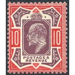 1911-12 10d deep dull purple & scarlet UM, Spec.M44(3), RPS Cert. 1986. (1) Symbol:  A