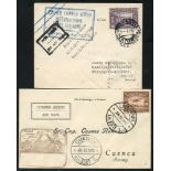 1930-51 first flight covers (8) incl. 1930 April 4th Guayaquil-San Salvador with boxed blue