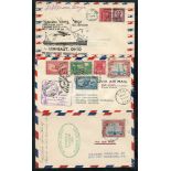 1929-30 range of 16 first flight cacheted covers incl. PAA 1929 May 21st Miami - Belize Airport