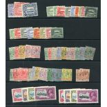 BRITISH SOLOMON ISLANDS on hagner page, 1907 ½d M, 1d U, 2d unused, 1908-11 to 1s M & to 1s FU, 1913