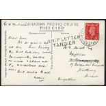 BRITISH 1939 photographic card of 'The Cathedral Casablanca' addressed to England written on the