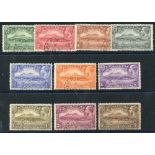 1932 Tercentenary set, VFU, SG.84/93. (10) Cat. £400 Symbol:  C