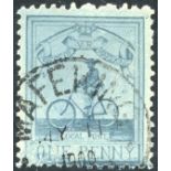 1900 1d pale blue/blue Goodyear, VFU with large part c.d.s for May.11.1900. Cat. £325 Symbol:  C