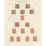 1857-62 M & U collection/accumulation on leaves, in stock books, on stock cards, in packets etc.