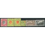 Collection on leaves, 1876 1d & 6d M, 1884 ½d, 2½d & 4d mauve M, 1903 set to 5s M, 1908 set to 5s M,