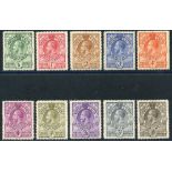 1933 set, M, SG.11/20. (10) Cat. £180 Symbol:  J