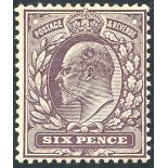 1911-13 6d dull reddish purple 'Dickinson coated paper' UM, SG.301, Spec.M34(2), RPS Cert. 1984. (1)