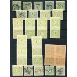 RAILWAY LETTER STAMPS in a mixture of M & U, some multiples incl. Lancashire & Yorkshire, N.