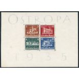 1935 OSTROPA M/Sheet, unused (small marginal stain), SG.MS.57ba, Cat. £1300 Symbol:  G