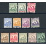 1905 MCCA set M, SG.135/144, 1909 MCCA set M, SG.163/9. (12) Cat. £305 Symbol:  J