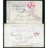ISLE OF MAN - GERMAN POW MAIL 1942 postcard from German prisoner sent from camp to Gottingen,
