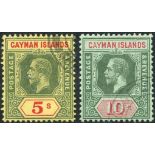 1912-20 MCCA 5s & 10s, VFU, SG.51 & 52c. (2) Cat. £420 Symbol:  C