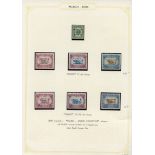 KEDAH 1912-59 M & U collection on leaves incl. 1912 to 40c & $2 U, 1919 set FU, 1921-23 to $2