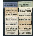 RAILWAY LUGGAGE LABELS range of London & South Western Railway (70) to Plymouth, Seaton, Leeds,