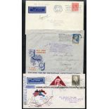 1934-75 useful range first flight covers (23) incl. KLM 1934 June 1st Amsterdam - Hull addressed